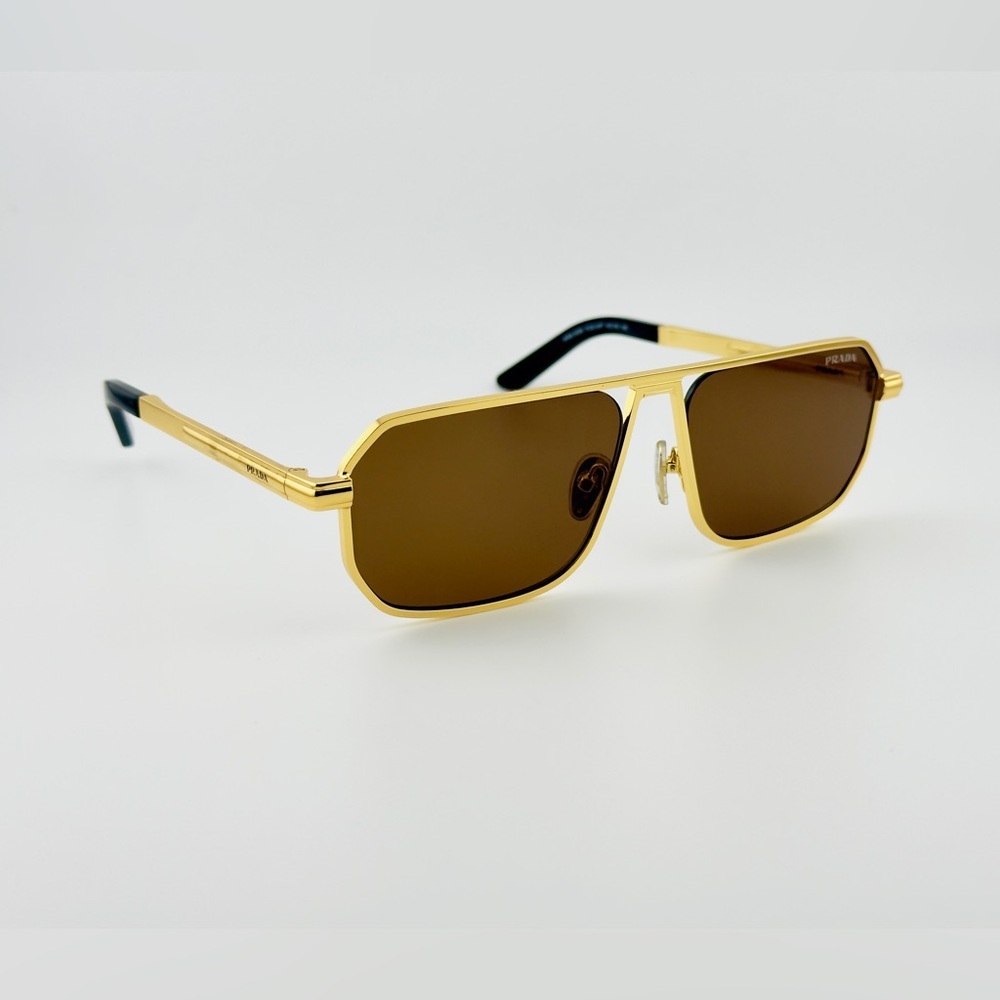 Prada Gold and Brown Sunglasses - Picture 7 of 15